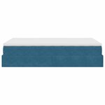 vidaXL Lit ottoman avec matelas bleu foncé 120x190 cm velours