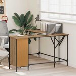 vidaXL Bureau Chêne artisanal 141 x 141 x 75 cm Bois d'ingénierie