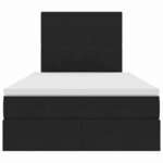 vidaXL Lit avec rangement et LED Noir 120 x 200 cm Velours