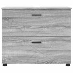 vidaXL Cabinet de salle de bain Sonoma gris 76 5 x 35 x 64 cm
