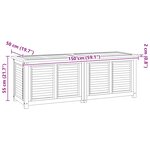 vidaXL Boîte de rangement jardin et sac 150x50x55 cm bois massif teck