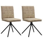 vidaXL Chaise à manger gris clair similicuir daim