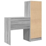 vidaXL Bureau avec rangement Gris Sonoma Bois d'ingénierie