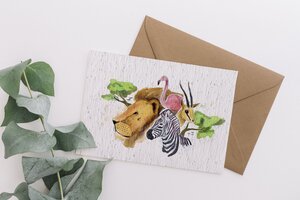 Carte à planter animaux de la savane