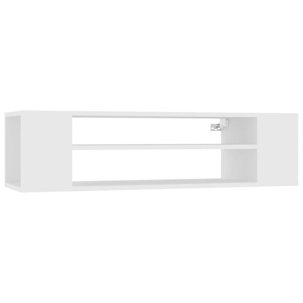 vidaXL Meuble TV suspendu Blanc 100x30x26 5 cm Bois d’ingénierie