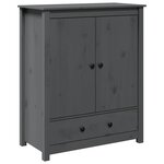 vidaXL Buffet Gris 83x41 5x100 cm Bois massif de pin