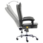 vidaXL Chaise de bureau de massage Anthracite Similicuir