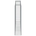 vidaXL Paniers à gabions arqués 10 Pièces 300x50x220/240 cm fer galvanisé