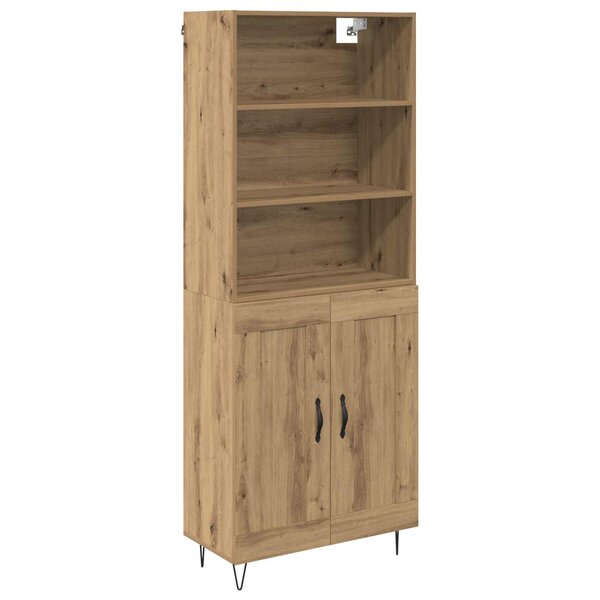 vidaXL Haut Armoire Chêne artisanal 69 5 x 34 x 180 cm