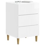vidaXL Cabinet de chevet Blanc brillant 43 x 41 x 66 5 cm