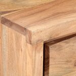 vidaXL Table console 100x35x76 cm Bois d'acacia avec bord naturel