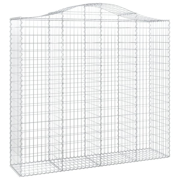vidaXL Panier de gabions arqué 200x50x180/200 cm Fer galvanisé