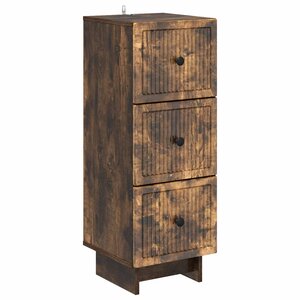 vidaXL Armoire à tiroirs Chêne fumé 33 x 34 5 x 90 cm