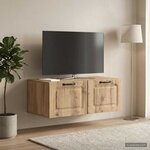 vidaXL Meuble TV mural 78 5 x 41 x 30 cm Chêne artisanal