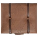 Banquette pouf tabouret meuble tabouret de rangement 40 cm marron synthétique 3002173