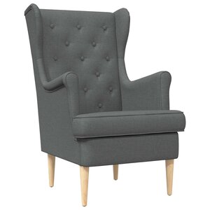 vidaXL Fauteuil Gris foncé Tissu