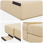 vidaXL Canapé-lit pliable Crème 152 x 86 5 x 60 cm Tissu