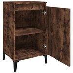 vidaXL Tables de chevet 2 Pièces chêne fumé 40x35x70 cm bois d'ingénierie
