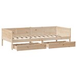 vidaXL Lit de jour avec tiroirs sans matelas 80x200 cm bois massif