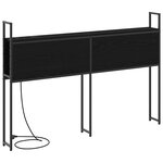 vidaXL Headboard de Rangement avec Station de Charge Chêne noir 135 cm