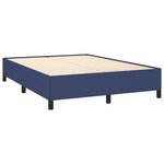 vidaXL Cadre de lit sans matelas bleu 140x200 cm tissu