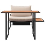 vidaXL Ensemble de salle à manger pour jardin 2 Pièces Taupe Acier
