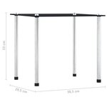 vidaXL Tables gigognes 3 Pièces Noir Verre trempé
