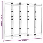 vidaXL Cloison de séparation pliante 5 panneaux 200 cm Bambou et toile