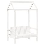 vidaXL Ensemble de lit et de banc avec toit 80x200 cm bois massif pin