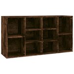 vidaXL Banc à chaussures Chêne fumé 103x30x55 cm Bois d'ingénierie