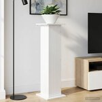 vidaXL Support de Plante Blanc brillant 30 5 x 30 x 100 5 cm