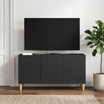 vidaXL Meuble TV 99 x 34 5 x 50 cm Noir Bois d'ingénierie