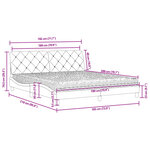 vidaXL Lit avec matelas gris clair 180x200 cm velours