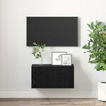 vidaXL Meuble TV Noir 60 x 30 x 30 cm Bois d'ingénierie