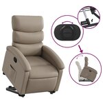 vidaXL Fauteuil inclinable Cappuccino Similicuir