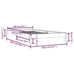 vidaXL Lit empilable Blanc 100x200 cm Bois de pin massif