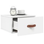 vidaXL Table de chevet murale blanc 35x35x20 cm