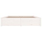 vidaXL Cadre de lit avec tiroirs Blanc 140x200 cm