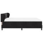 Lit Box Spring vidaXL avec Matelas Noir 180x200 cm Velours
