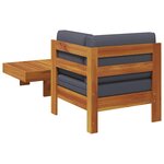 vidaXL Salon de jardin 2 Pièces avec coussins gris foncé Bois d'acacia