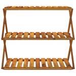 vidaXL Étagère pliable à 3 niveaux Marron 70x31x63 cm Bois d'acacia