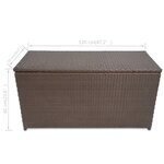 vidaXL Boîte de rangement de jardin marron 120x50x60 cm résine tressée