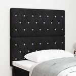 vidaXL Tête de lit en velours noir avec boutons en cristal  90 cm