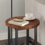 vidaXL Plateau de table Marron foncé Ø 40 x 2.5 cm Chêne massif