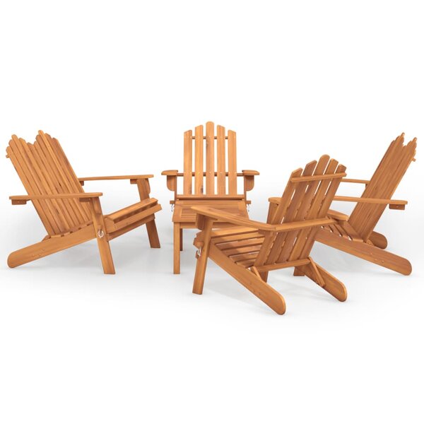 vidaXL Ensemble de salon de jardin Adirondack 5 Pièces bois acacia solide