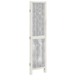 vidaXL Cloison de séparation 3 panneaux blanc bois de paulownia massif