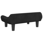vidaXL Canapé pour enfants noir 70x40x24 cm velours
