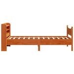 vidaXL Cadre de lit avec tête de lit cire marron 75x190 cm bois de pin