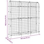 vidaXL Treillis de jardin pour plantes grimpantes 4 Pièces forme en U