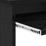vidaXL Bureau avec rangement Chêne noir 120 5x44x88 5 cm Bois d'ingénierie
